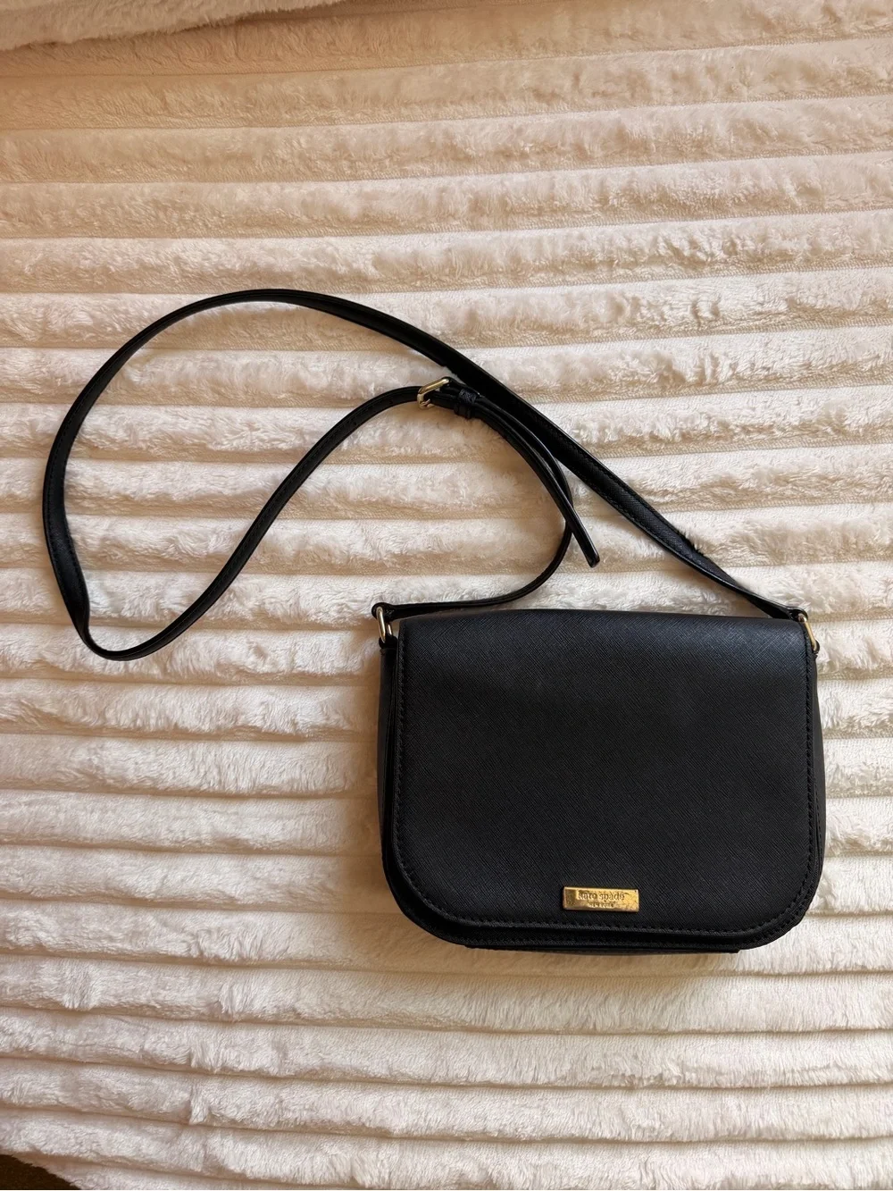 Kate Spade Black Crossbody Saddle Bag